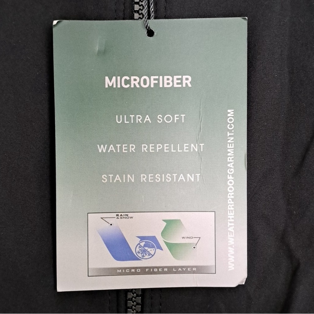 Weatherproof Microfiber Bomber Jacket Black - image 4